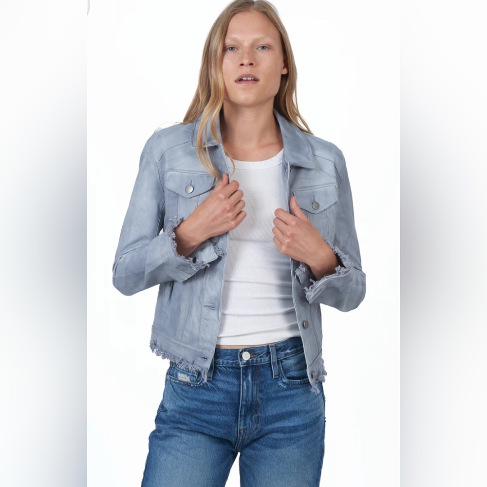 Alexa Patina JKT Cropped BoHo Leather Jacket Size XSmall Steel